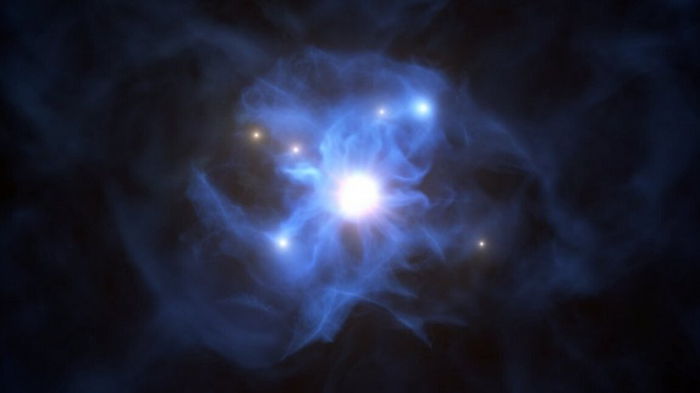 Астрономы нашли черную дыру, поймавшую в свою паутину шесть галактик