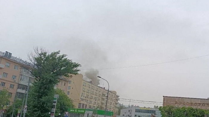 В Москве горело здание военкомата