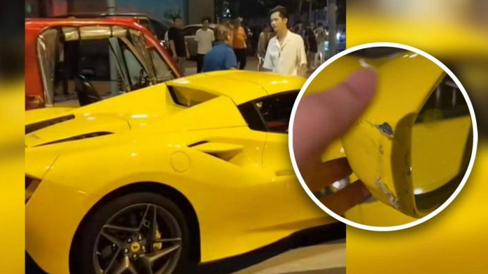 В Китае пожилой водитель поцарапал суперкар Ferrari и заплатил всего $26 за ремонт
