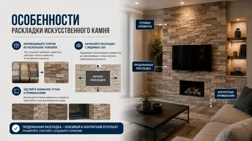 Особенности раскладки искусственного камня