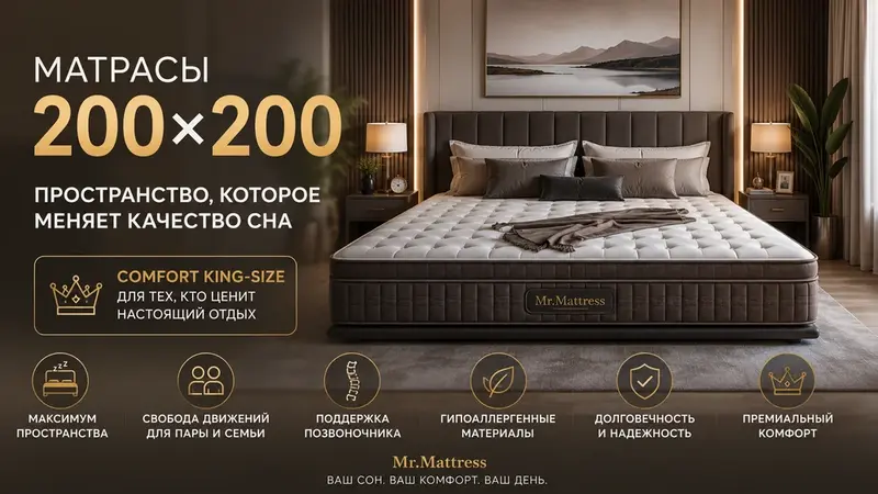 Матрасы 200×200: преимущества и рекомендации по выбору