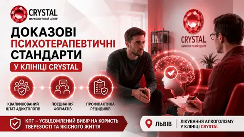 Доказові психотерапевтичні стандарти у клініці Crystal