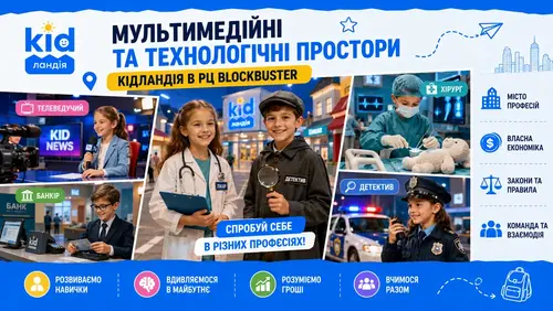 Мультимедійні та технологічні простори (Кідландія в РЦ Blockbuster)