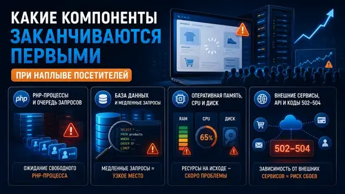 Какие компоненты заканчиваются первыми при наплыве посетителей