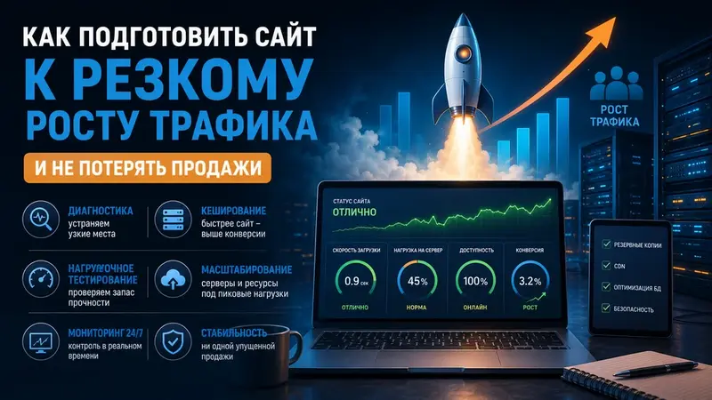 Как подготовить сайт к резкому росту трафика и не потерять продажи