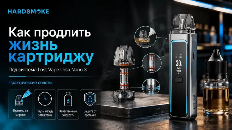 Как продлить жизнь картриджу в Под системе: Lost Vape Ursa Nano 3 и практич...