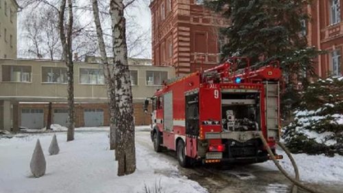 В Харькове произошел пожар в юридической академии (видео)