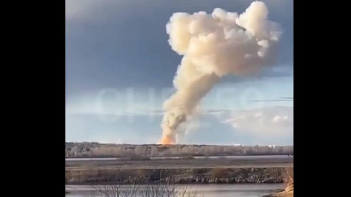 В России загорелся пороховой завод
